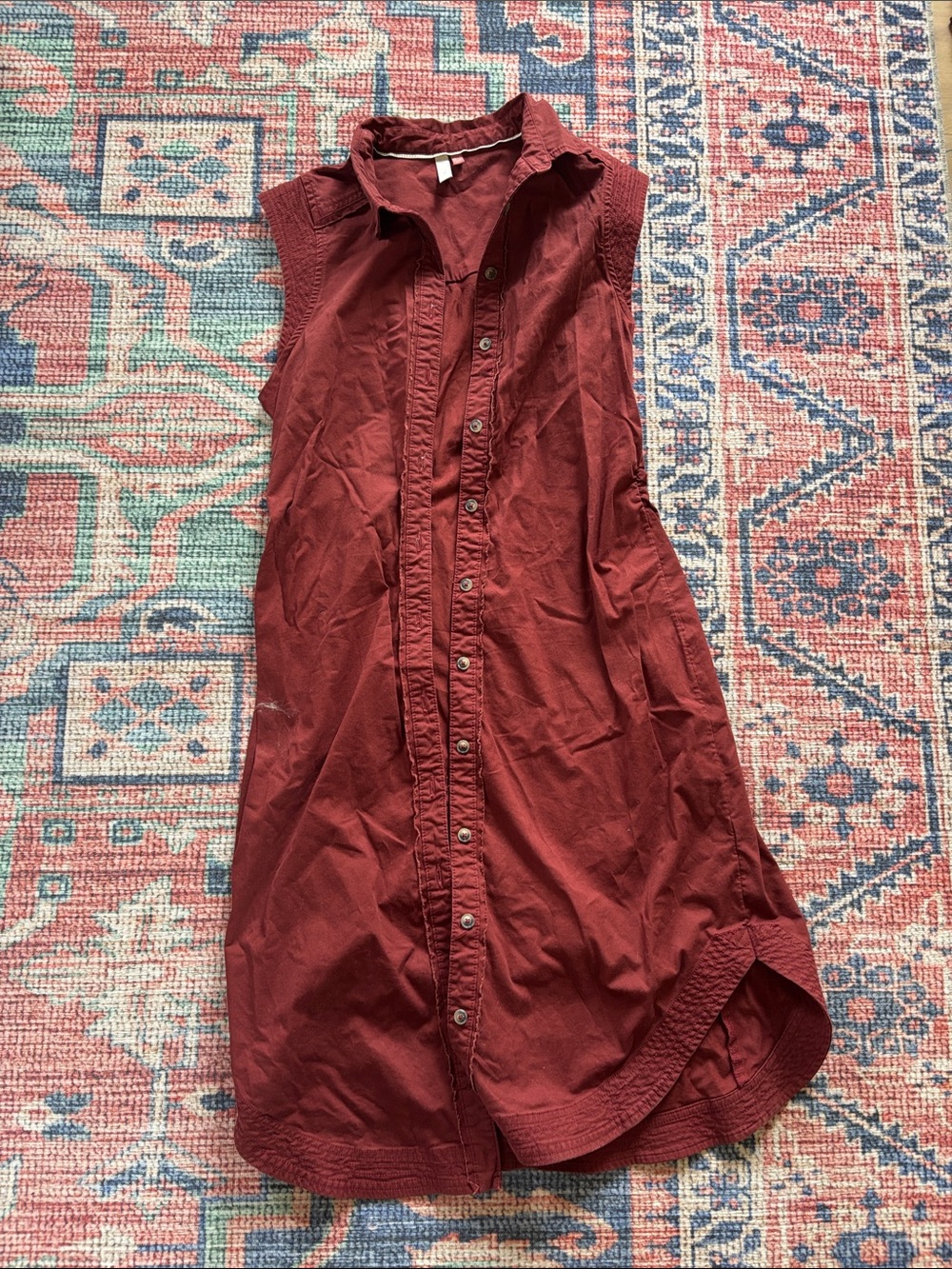 Anthropologie Pilcro Dress, Rust / Burgundy Small